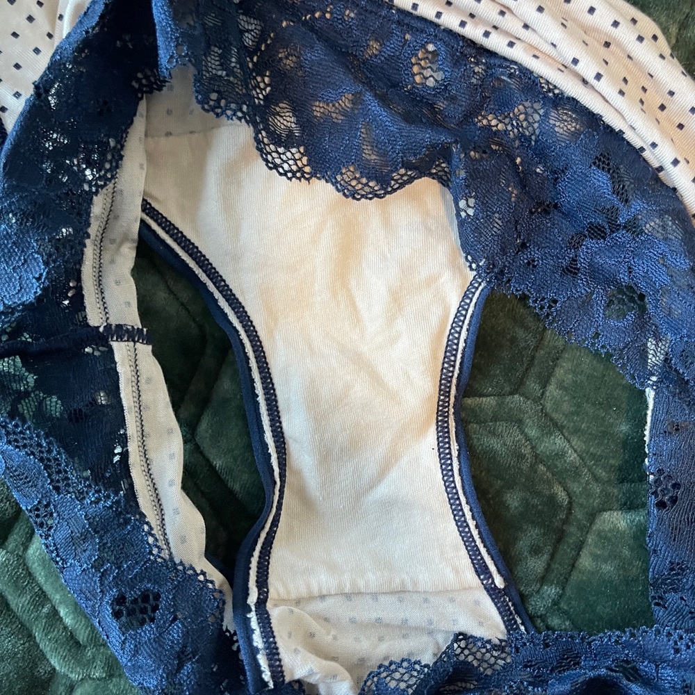 Soma Women's Embraceable Hipster with Lace Trim - Maroon, Blue, White - Medium - Picture 6 of 8